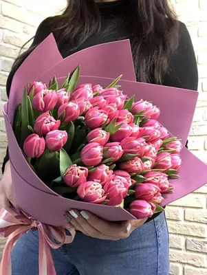 35 розовых тюльпанов - купить в Москве по цене 4890 р - Magic Flower
