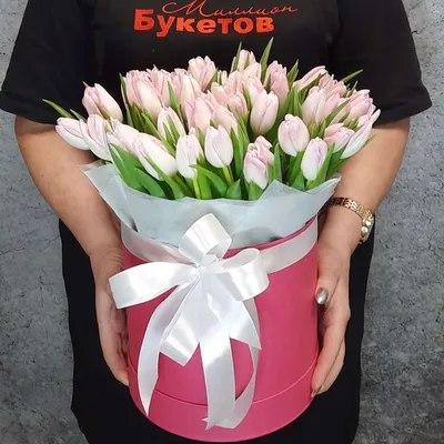 Розовые тюльпаны из стекла в вазочке,1, 3 или 5 цветов. - Imperialglass