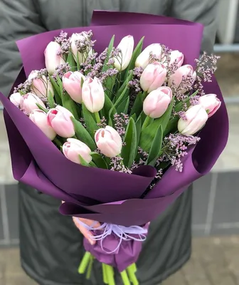 Букет \"Тюльпаны розовые\" из 17 штук — купить в Минске