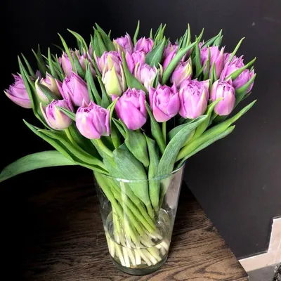 Разноцветные тюльпаны стоят в вазе …» — создано в Шедевруме