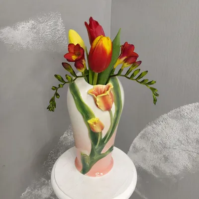 Картина на полотне Букет тюльпанов в вазе № s31219 в ART-holst.com.ua