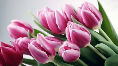 розовые тюльпаны обои, обои, рабочий стол, фон из розовых тюльпанов с белой  каймой фон картинки и Фото для бесплатной загрузки