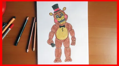 How to draw Toy Freddy, FNAF, Как нарисовать Той Фредди, ФНАФ - YouTube
