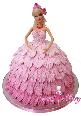 Торт Барби для девочки 21084323 стоимостью 8 770 рублей - торты на заказ  ПРЕМИУМ-класса от КП «Алтуфьево»