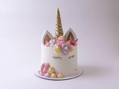 Торт-единорог, розовый цвет, с …» — создано в Шедевруме