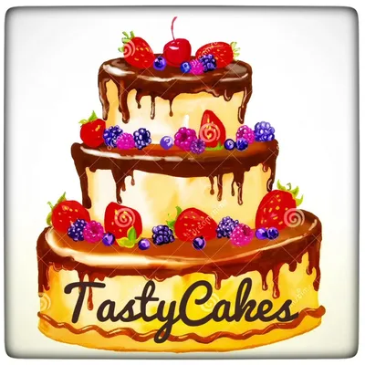Сладость, торт, акварель, иллюстрация, рисунок, скетч Illustration,  delicious, cake | Душевые торты, Торт, Вкусняшки