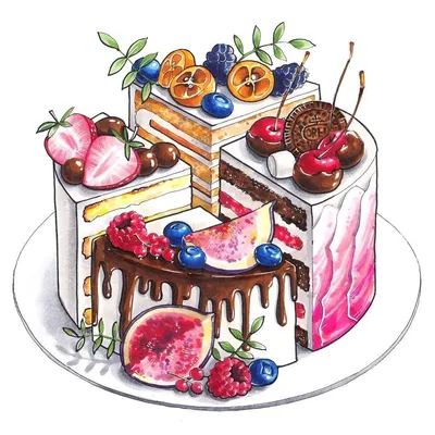 как нарисовать торт: 10 тыс изображений найдено в Яндекс.Картинках | Легкие  рисунки, Иллюстрации еды, Шаблон ежедневника