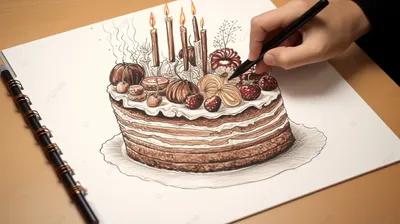 Рождественский торт Иллюстрация бесплатно ai - Рождественский торт -  Urbanbrush