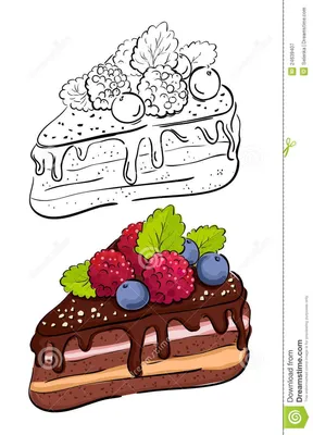 Нарисованный мультяшный торт - 70 фото