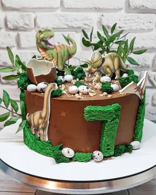 Торт с динозаврами категории торты на день рождения для мальчиков на 4 года