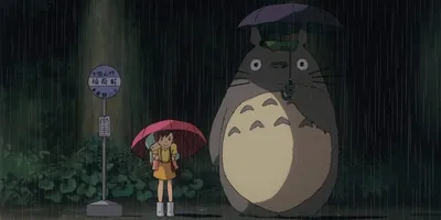 ᐉ Картина постер Gee! My Neighbor Totoro Мой сосед Тоторо герои сидят на  ветке 60x40 см NT 09.007