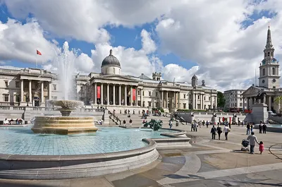 Nelson's Column On Trafalgar Square In London Фотография, картинки,  изображения и сток-фотография без роялти. Image 137256780