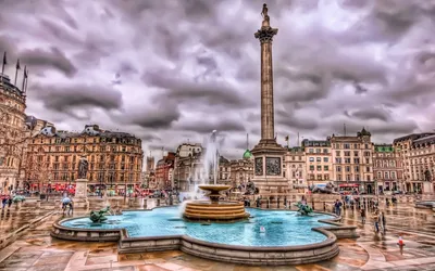 The National Gallery, Trafalgar Square In London, England, UK.. Фотография,  картинки, изображения и сток-фотография без роялти. Image 147382827