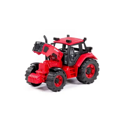 Игрушка синий трактор 21 см с прицепом и домашними животными - Родные  игрушки