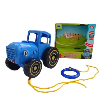 Большой игрушечный трактор из пластмассы Силач с прицепом-лесовозом с  манипулятором для погрузки- 61 см - купить с доставкой по выгодным ценам в  интернет-магазине OZON (806430444)