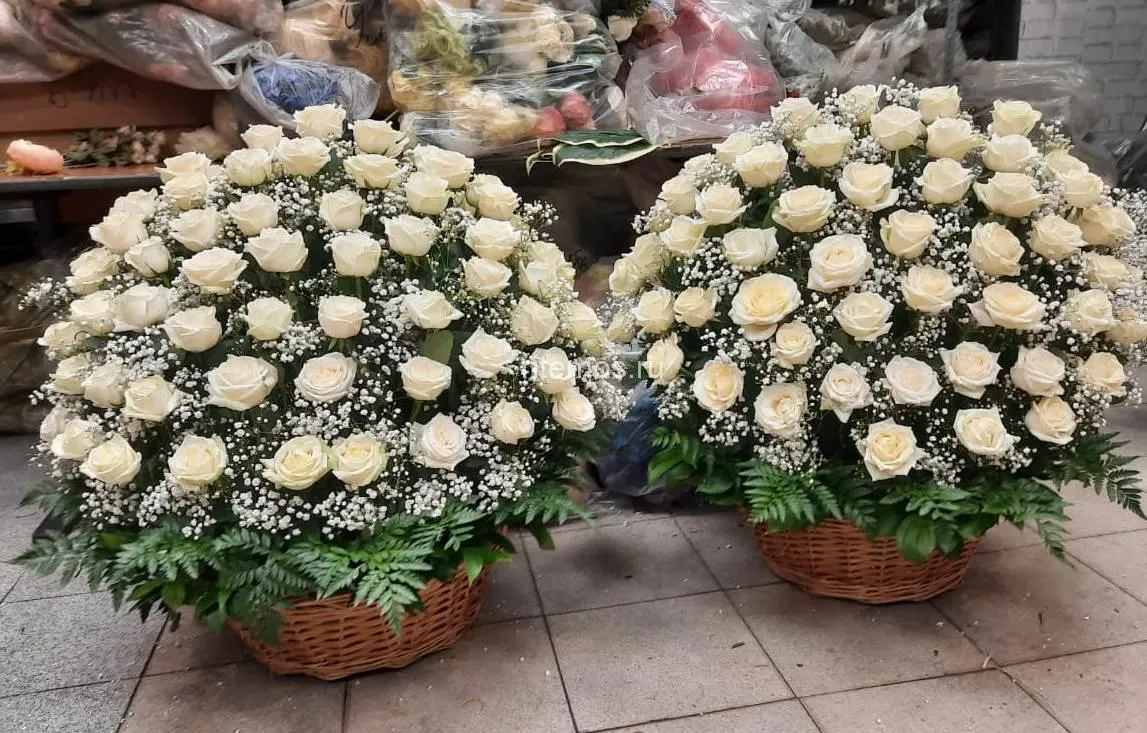 Траурная Корзина Цветов Купить