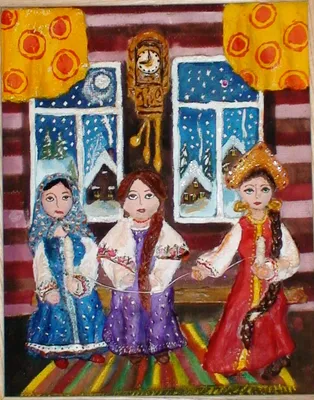 Три девицы под окном рисунок - 81 фото