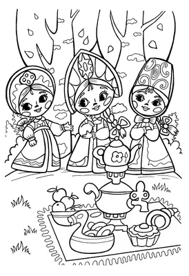Иллюстрация Три девицы под окном в стиле 2d | Illustrators.ru