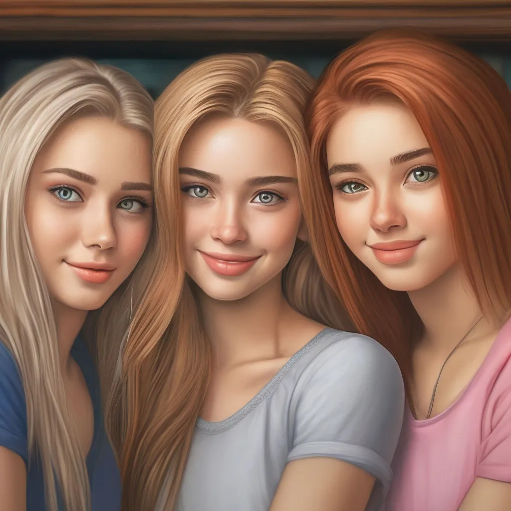 3 девочки