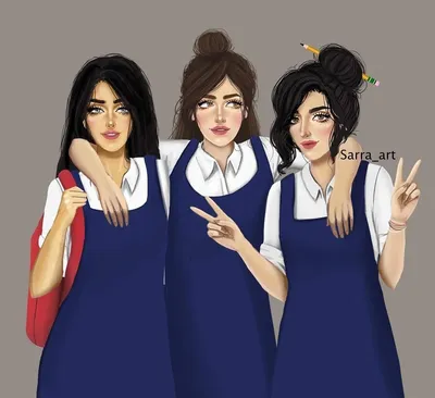 Три девушки с каре, у одной …» — создано в Шедевруме