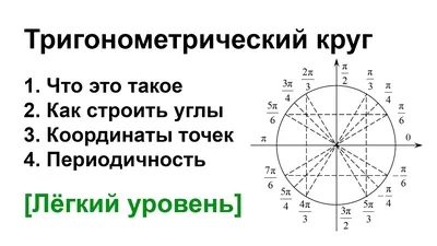 Unit circle — Тригонометрическая окружность | Тригонометрия, Уроки  геометрии, Математические выражения