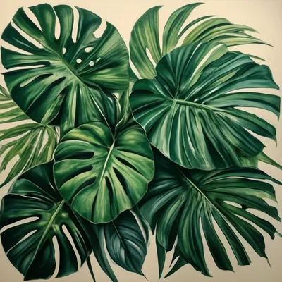 Фотообои Тропические листья для стен, бесшовные, фото и цены, купить в  Интернет-магазине