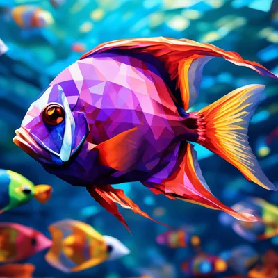 Купить фотообои Тропические рыбки в океане на Wall-photo.ru - интернет  магазин фотообоев. Недорогие фотообои на заказ