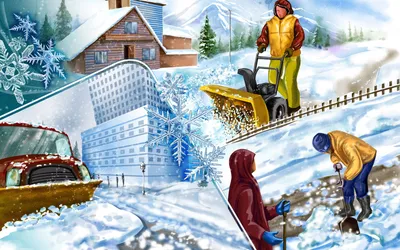 Картинки труд людей зимой в селе - 75 фото