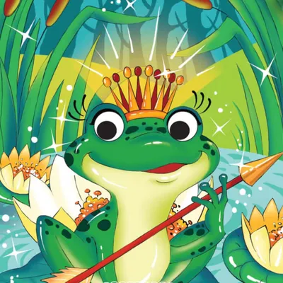Иллюстрация Царевна лягушка в стиле 2d, детский, персонажи |