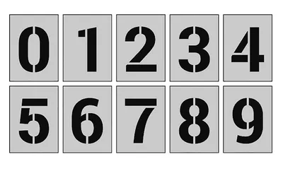 Шаблоны и трафарет цифр от 1 до 10 для вырезания из бумаги: скачать и  распечатать А4