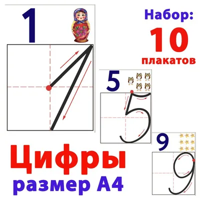 Прописи Числа от 1 до 10 для Детей! Учимся Писать Цифры! - YouTube
