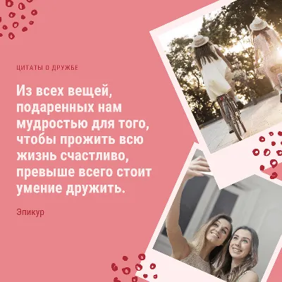 Цитаты о дружбе в красивом оформлении — коллекция Canva