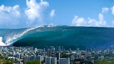 Шокирующее видео цунами в Японии - 1 часть - YouTube