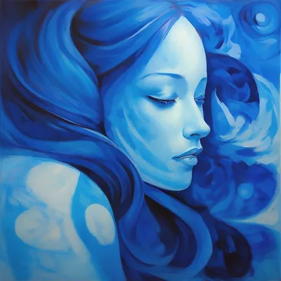 Цвет настроения синий» — создано в Шедевруме