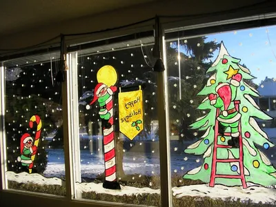 Трафареты на окна новогодние цветные (49 фото) » Картинки, раскраски и  трафареты для всех - Klev.CLUB