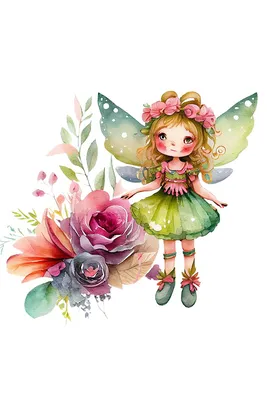 Купить фотообои Цветочная фея с бабочками (#7301) | заказать в каталоге  интернет магазина с ценой и фото