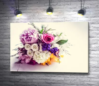 Букет искусственных цветов в керамическом горшке на белом фоне. Stock Photo  | Adobe Stock