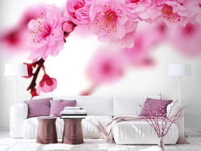 ᐉ Обои AS Creation Asian Fusion 37469-1 цветущая сакура графика  бело-розовая купить в Украине недорого | Мир Обоев