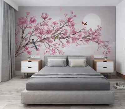 Вертикальная версия цветущей вишни весенние розовые романтические обои для  телефона Фон И картинка для бесплатной загрузки - Pngtree