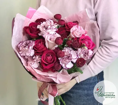 Букет цветов в европейском стиле - интернет-магазин «Funburg.ru»