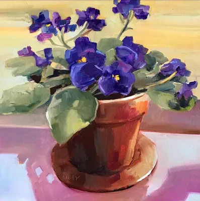 Искусственные цветы Фиалки фиолетовые - цветы искусственные для декора