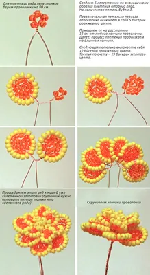 Полевые цветы из бисера | Схемы для бисероплетения, Тканевые цветы,  Руководства по бисероплетению