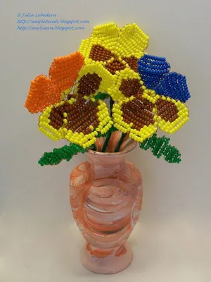 Букет цветов из бисера | Творческая мастерская «Натали»