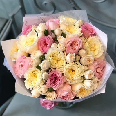 Букет из кустовых роз Динара (Dinara) | купить недорого | доставка по  Москве и области