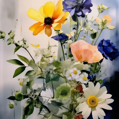Нарисованные цветы - Цветы - Клипарты PNG - Клипарты у Анны.