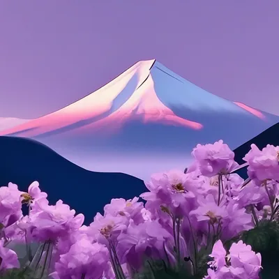 Скачать обои цветы, ночь, горы, цвета, пейзаж разрешение 1024x768 #103057