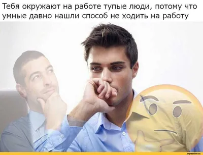 Тебя окружают на работе тупые люди, потому что умные давно нашли способ не  ходить на работу / умный :: окружение :: тупой :: работа / смешные картинки  и другие приколы: комиксы, гиф