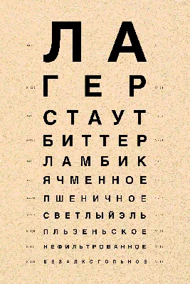 Купить Пивной окулист и плакаты для интерьера на разные темы с доставкой по  Москве и России в крафтовом тубусе