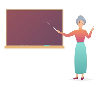 Учительница стоит у доски, боком …» — создано в Шедевруме