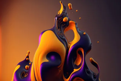 Ultra HD wallpaper of abstract liquid metallic in 4K